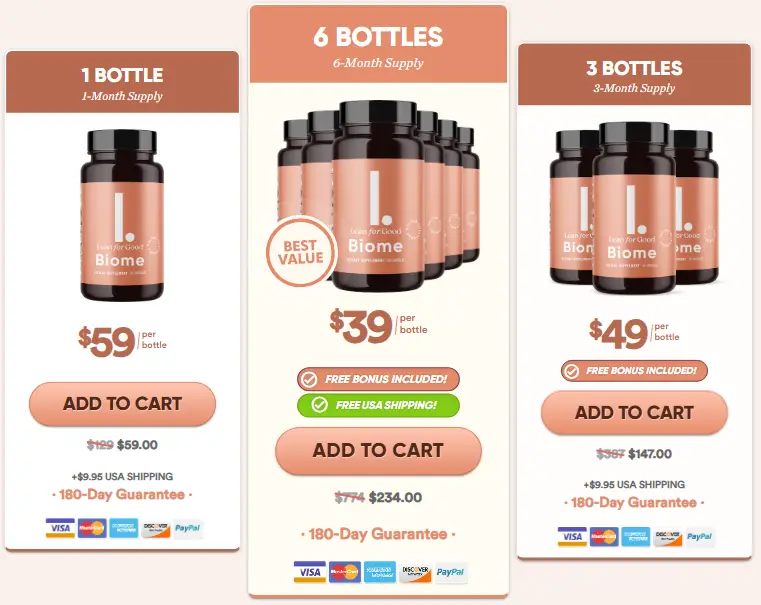 leanbiome pricing
